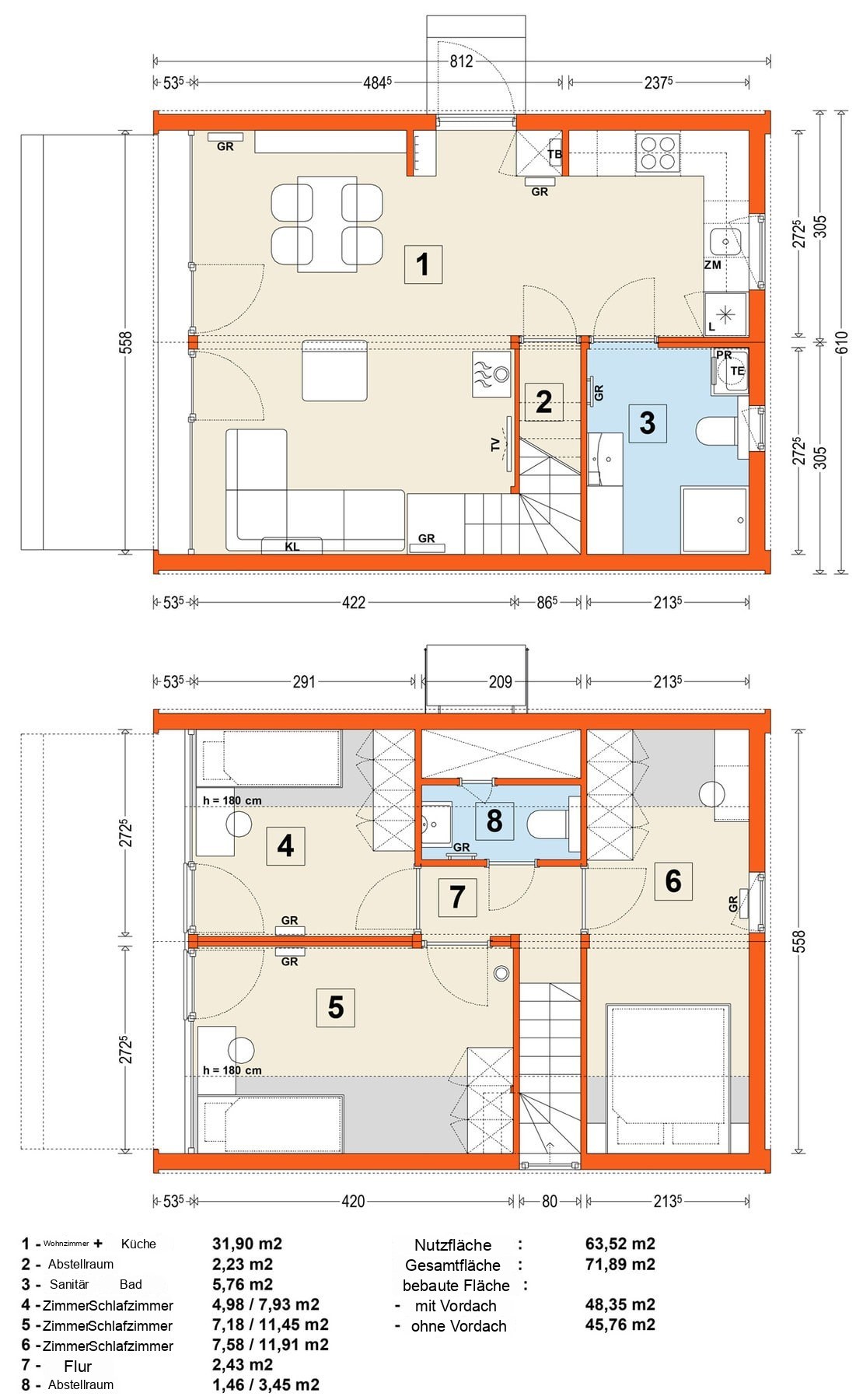 Modulhaus MG3 – Variante 13 – Grundriss