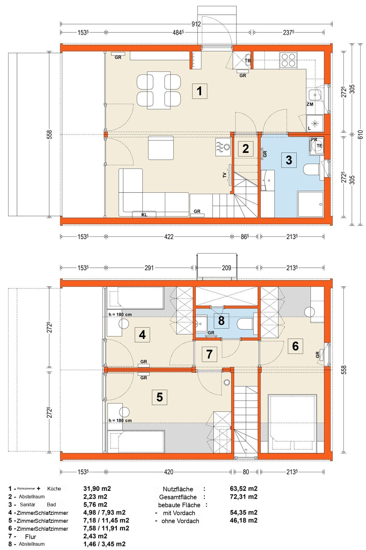 Modulhaus MG3 – Variante 14 – Grundriss