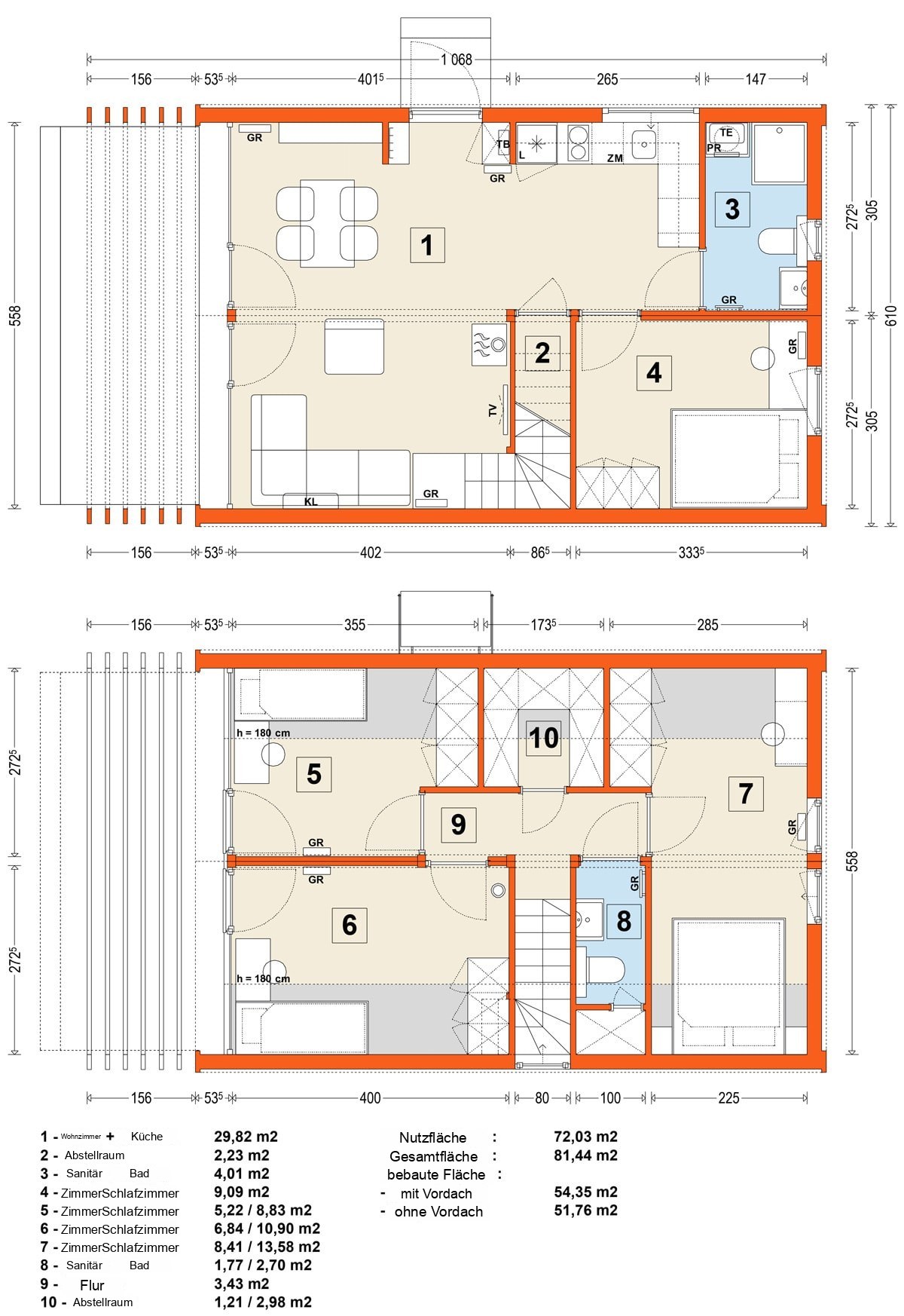 Modulhaus MG3 – Variante 16 – Grundriss