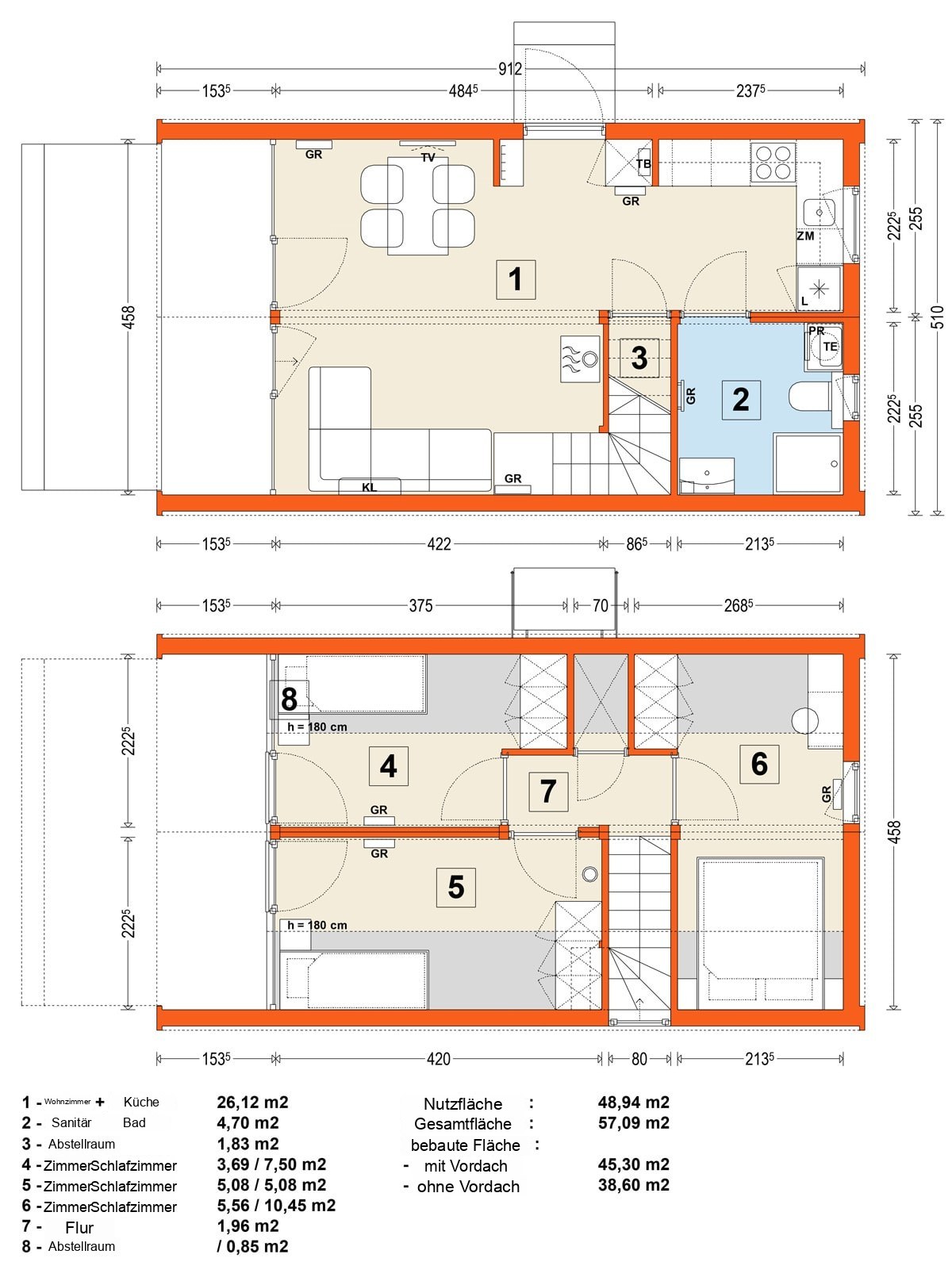 Modulhaus MG3 – Variante 3 – Grundriss