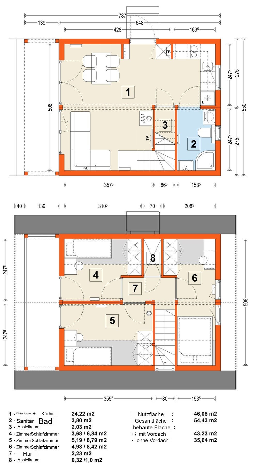 Modulhaus MG4 – Variante 4 – Grundriss