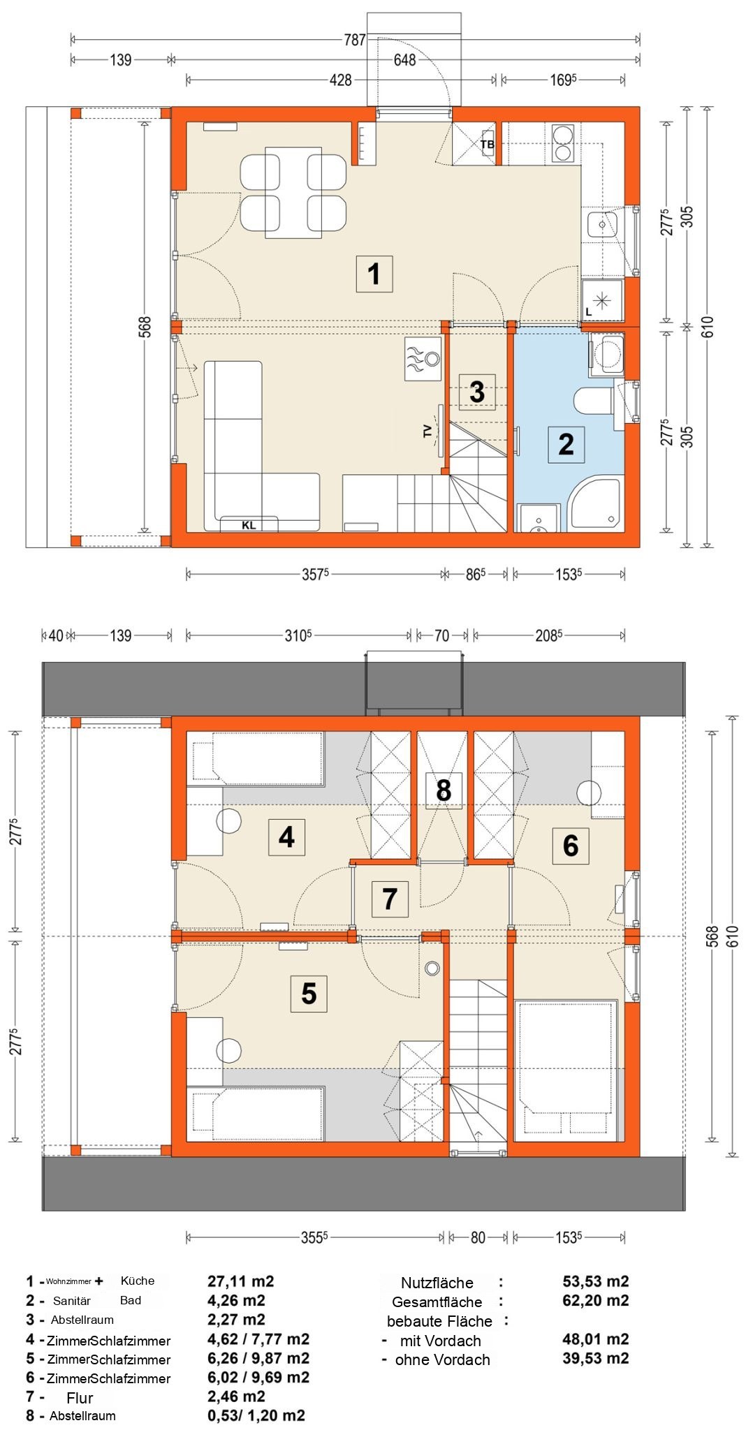 Modulhaus MG4 – Variante 7 – Grundriss