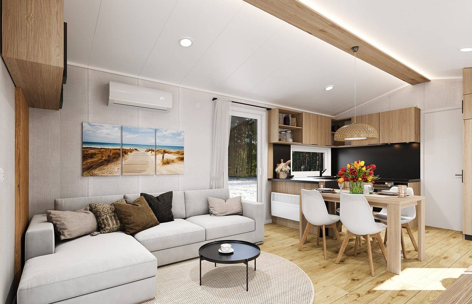 Mobilhaus A – Wohnzimmer