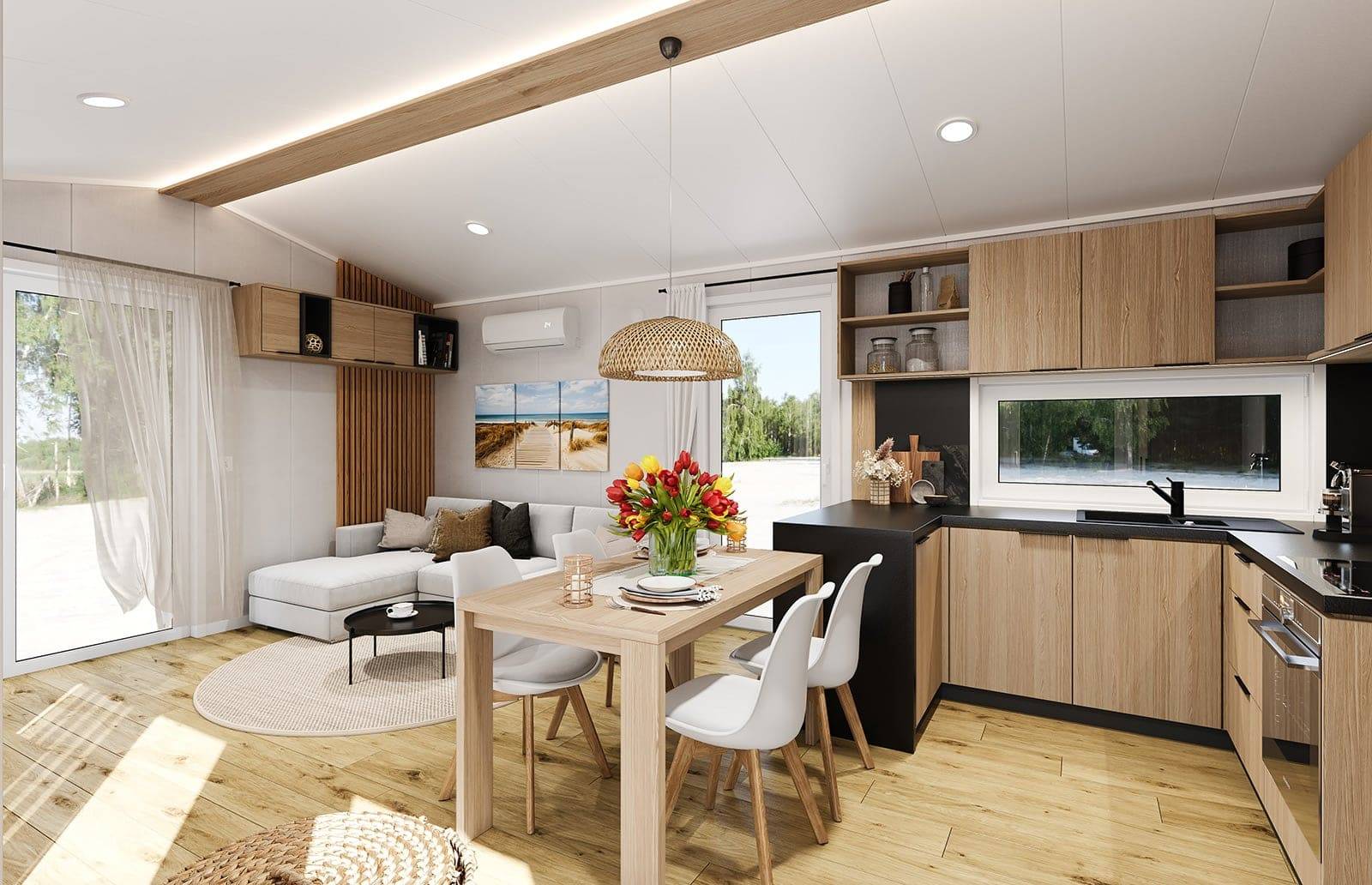 Mobilhaus A – Wohnzimmer