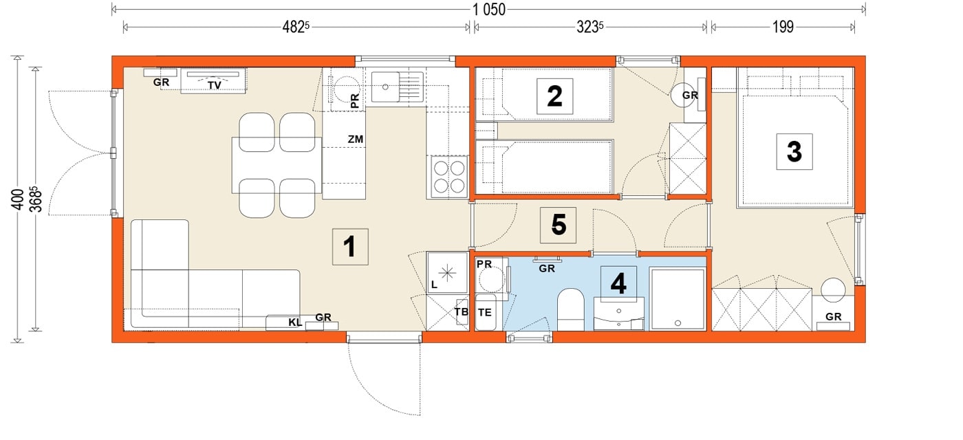 Mobilhaus A – Variante 4