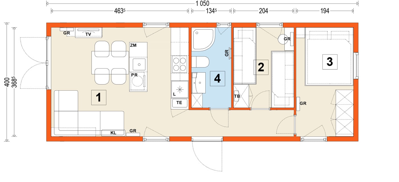 Mobilhaus A – Variante 5