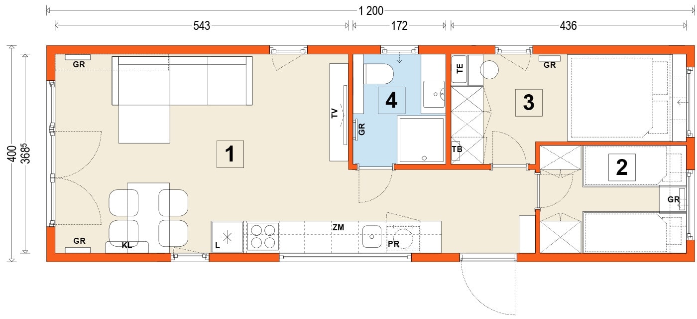 Mobilhaus A – Variante 6