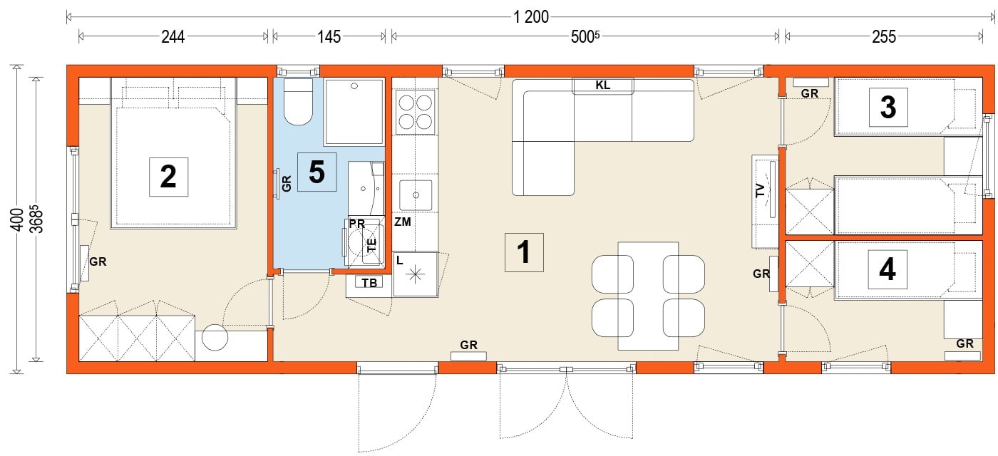 Mobilhaus A – Variante 9