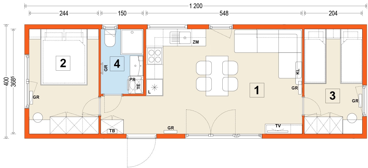 Mobilhaus A – Variante 10