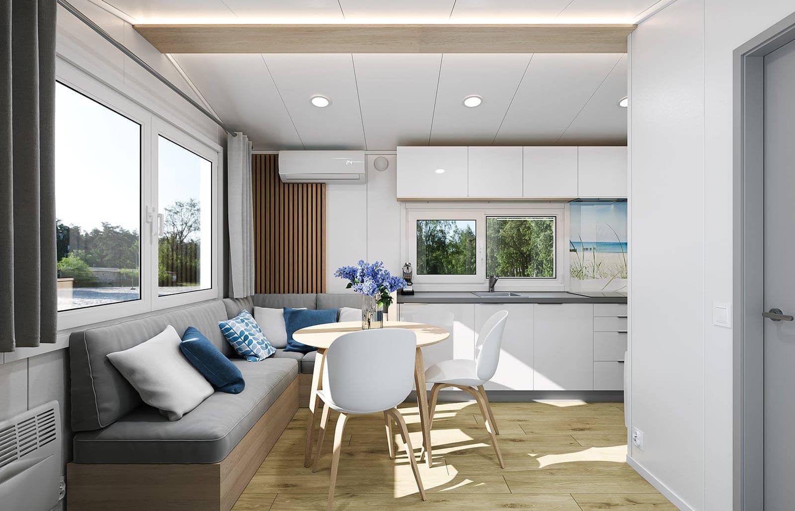 Mobilhaus B – Wohnzimmer