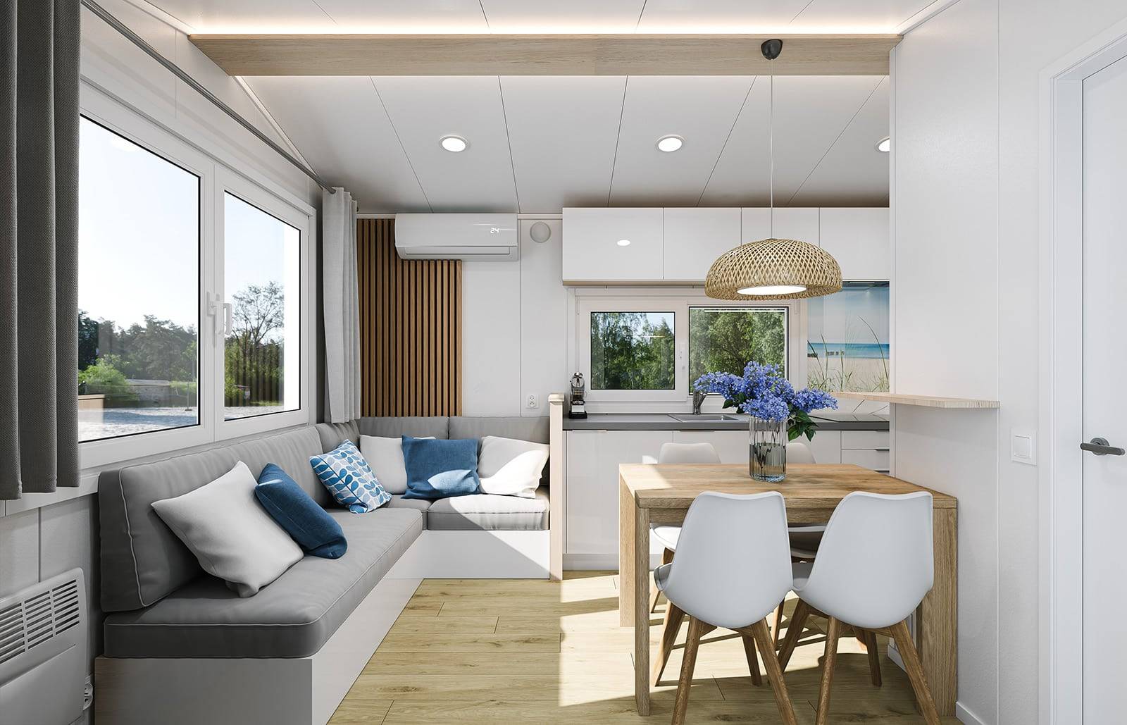 Mobilhaus B – Wohnzimmer