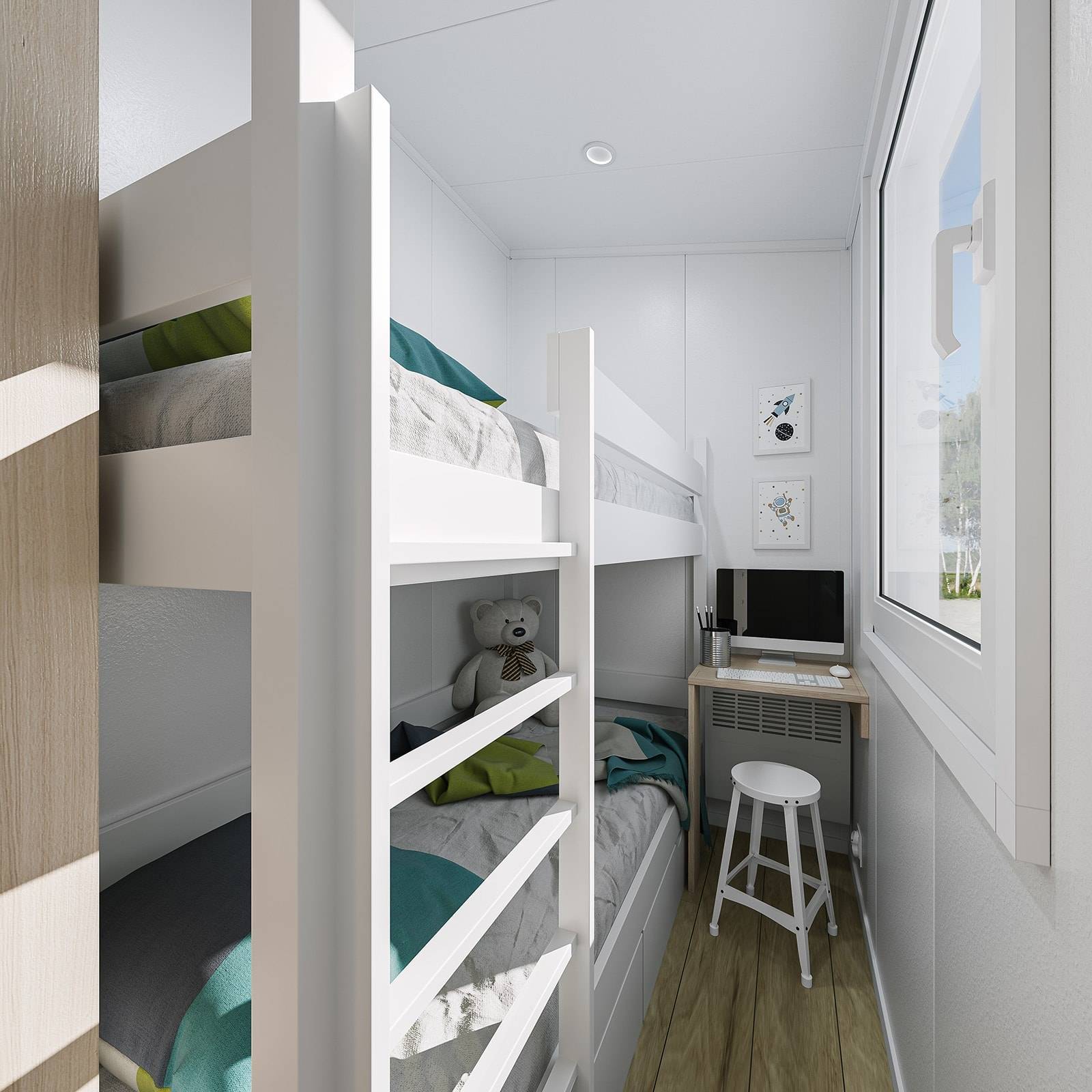 Mobilhaus B – Schlafzimmer