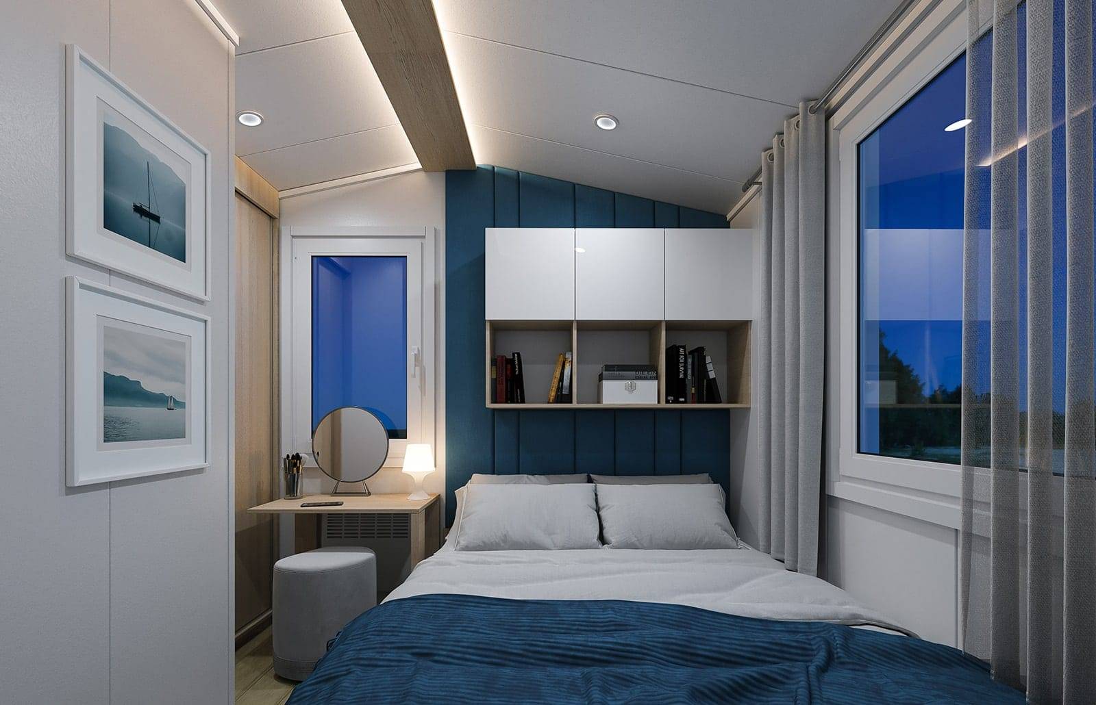 Mobilhaus B – Schlafzimmer