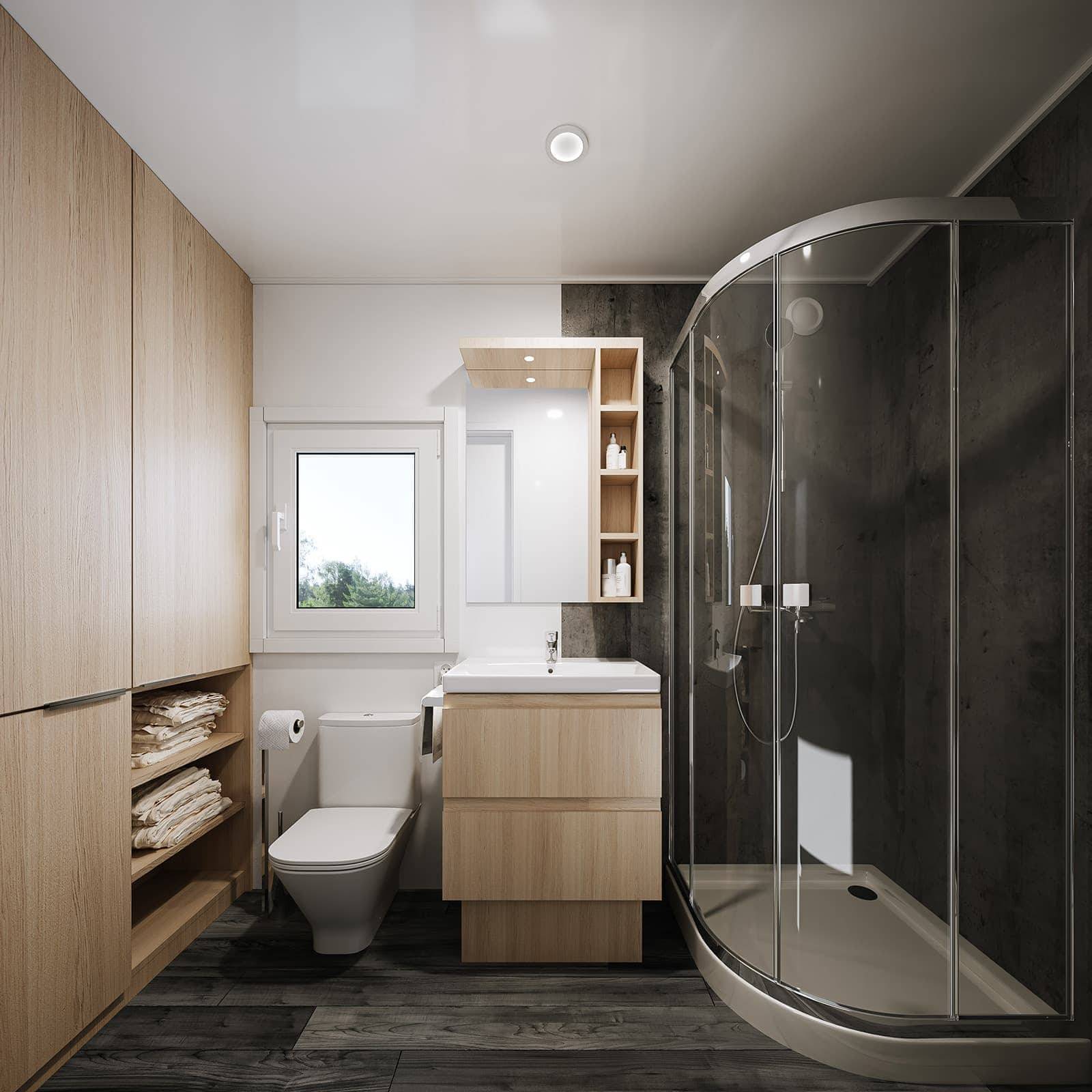 Mobilhaus B – Badezimmer