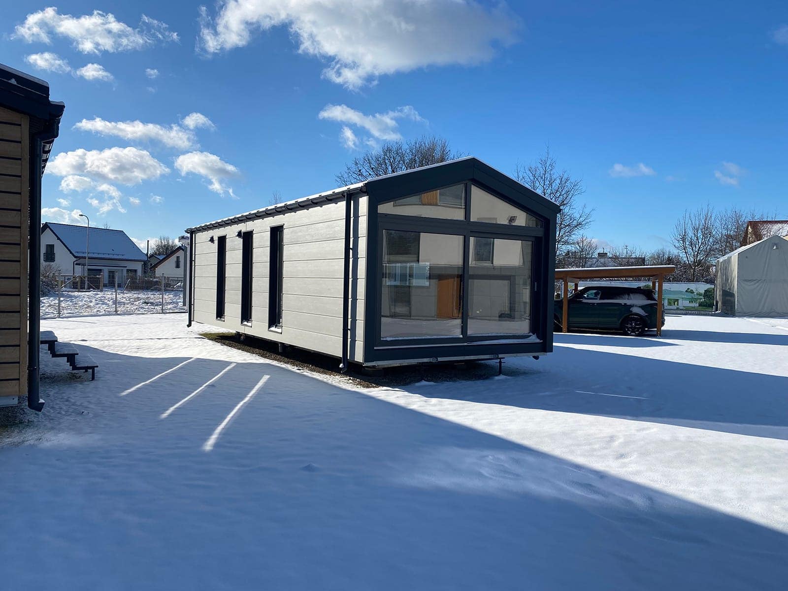 Mobilhaus E – im Winter