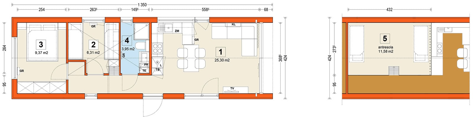 Mobile home F1 – variant