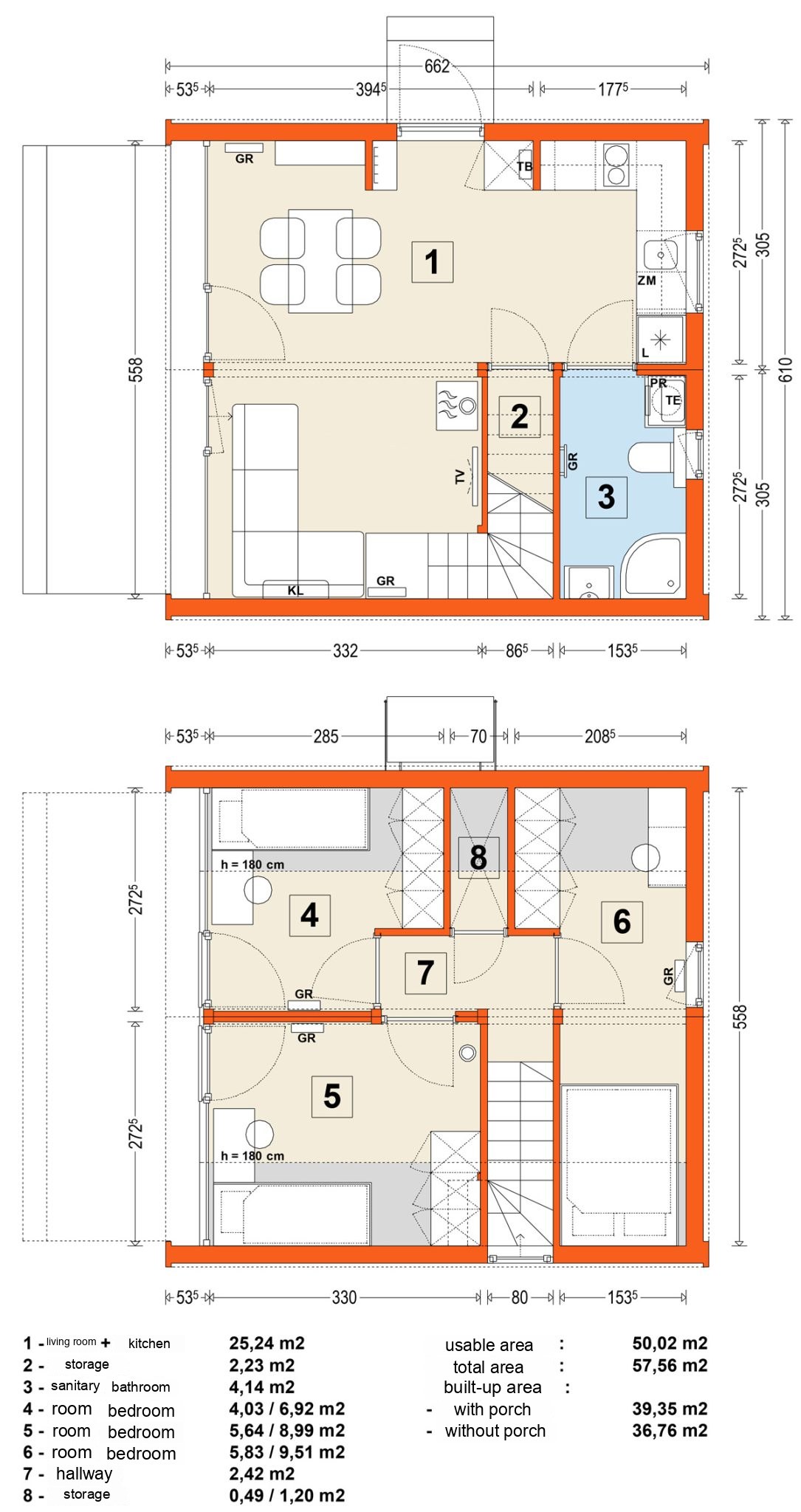 Modular home MG3 – variant 12 – floor plan