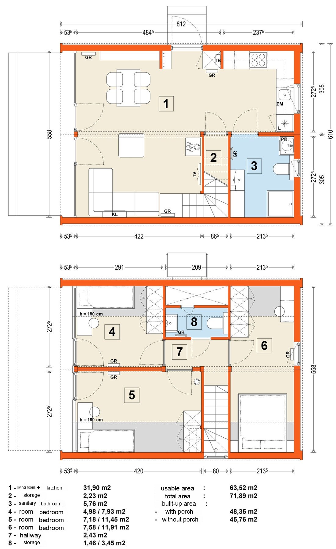 Modular home MG3 – variant 13 – floor plan