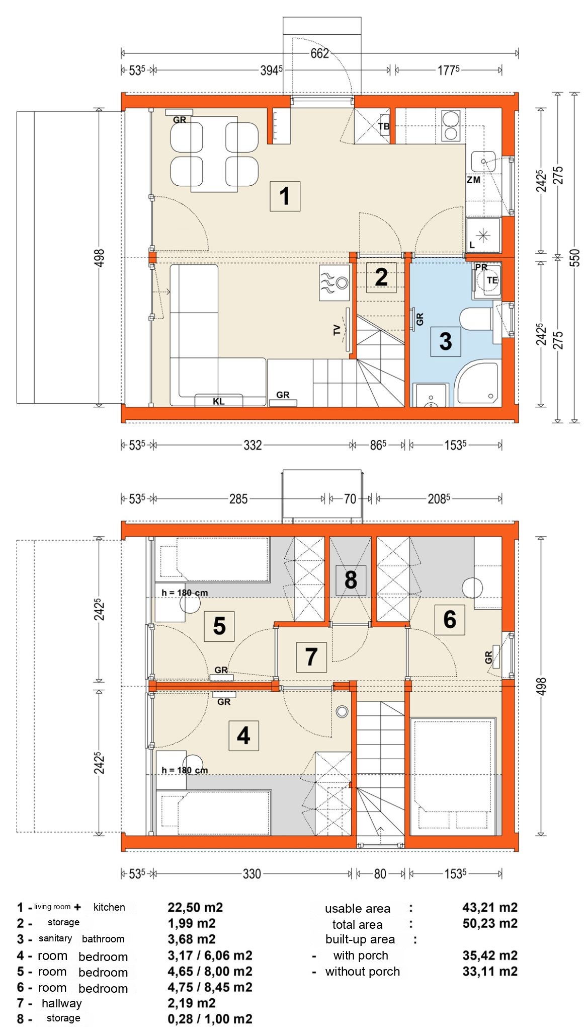Modular home MG3 – variant 6 – floor plan
