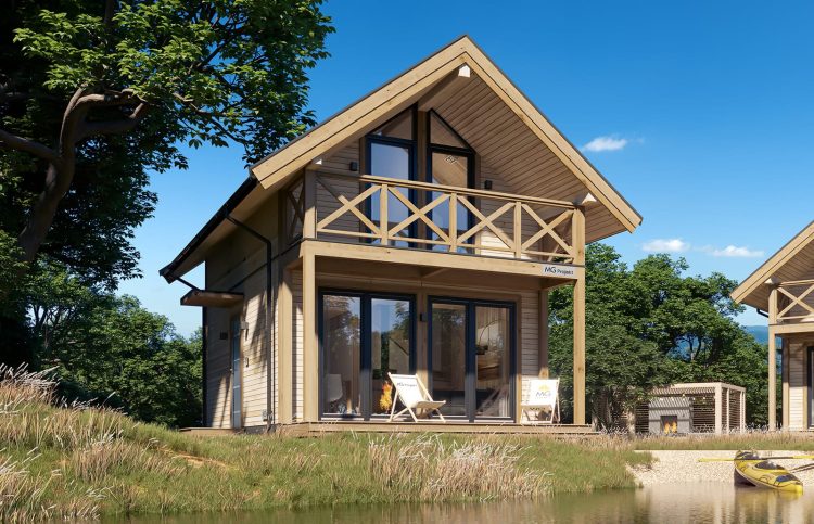 Modulhaus MG4 — Modulhaus mit Dachgeschoss in traditioneller Architektur mit Satteldach