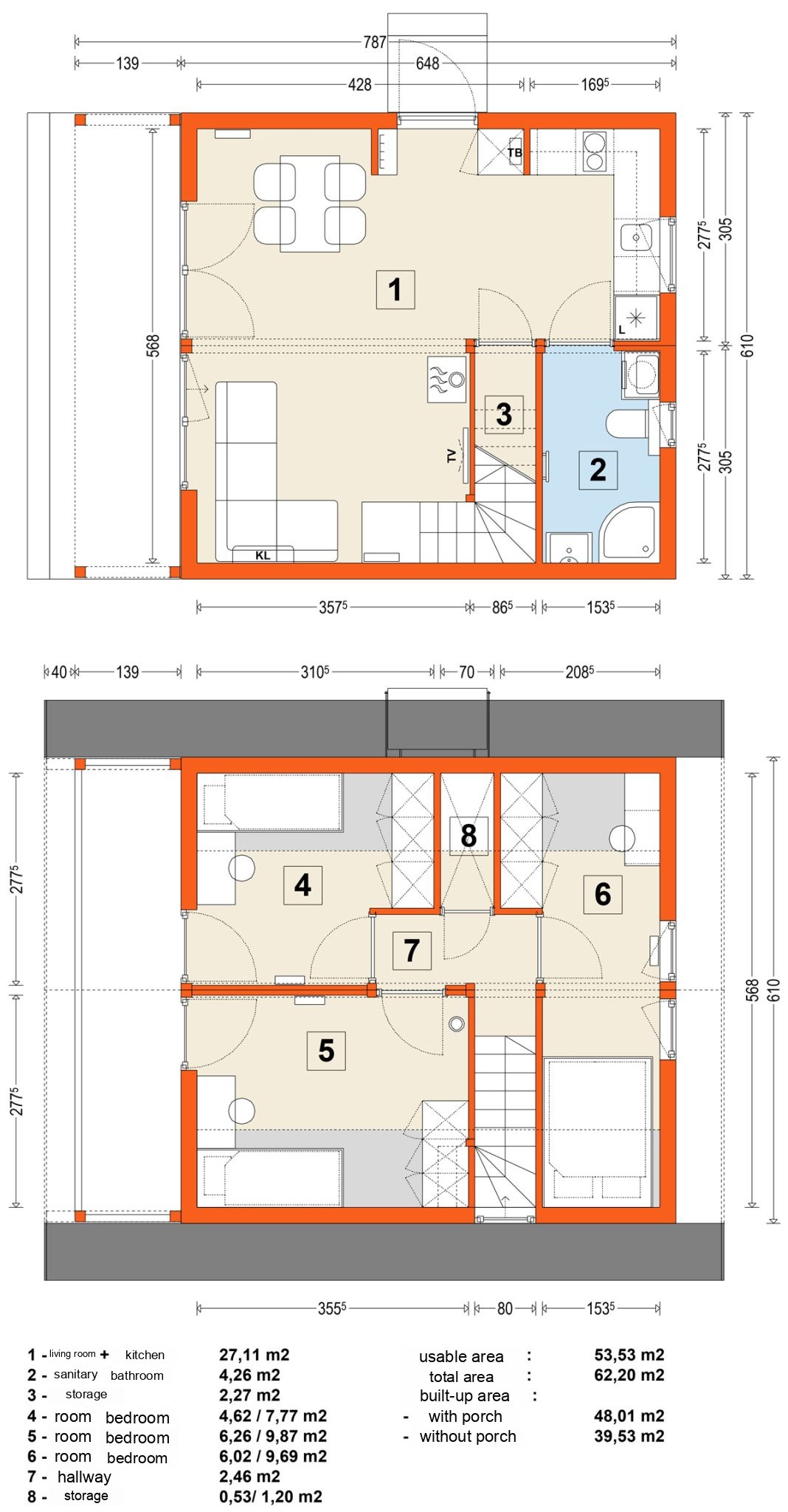 Modular home MG4 – variant 7 – floor plan
